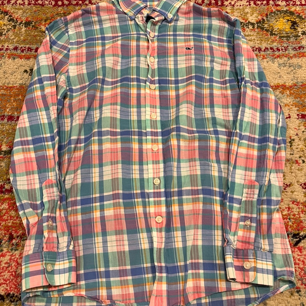 Vineyard Vines Boys Multicolor Plaid Shirt